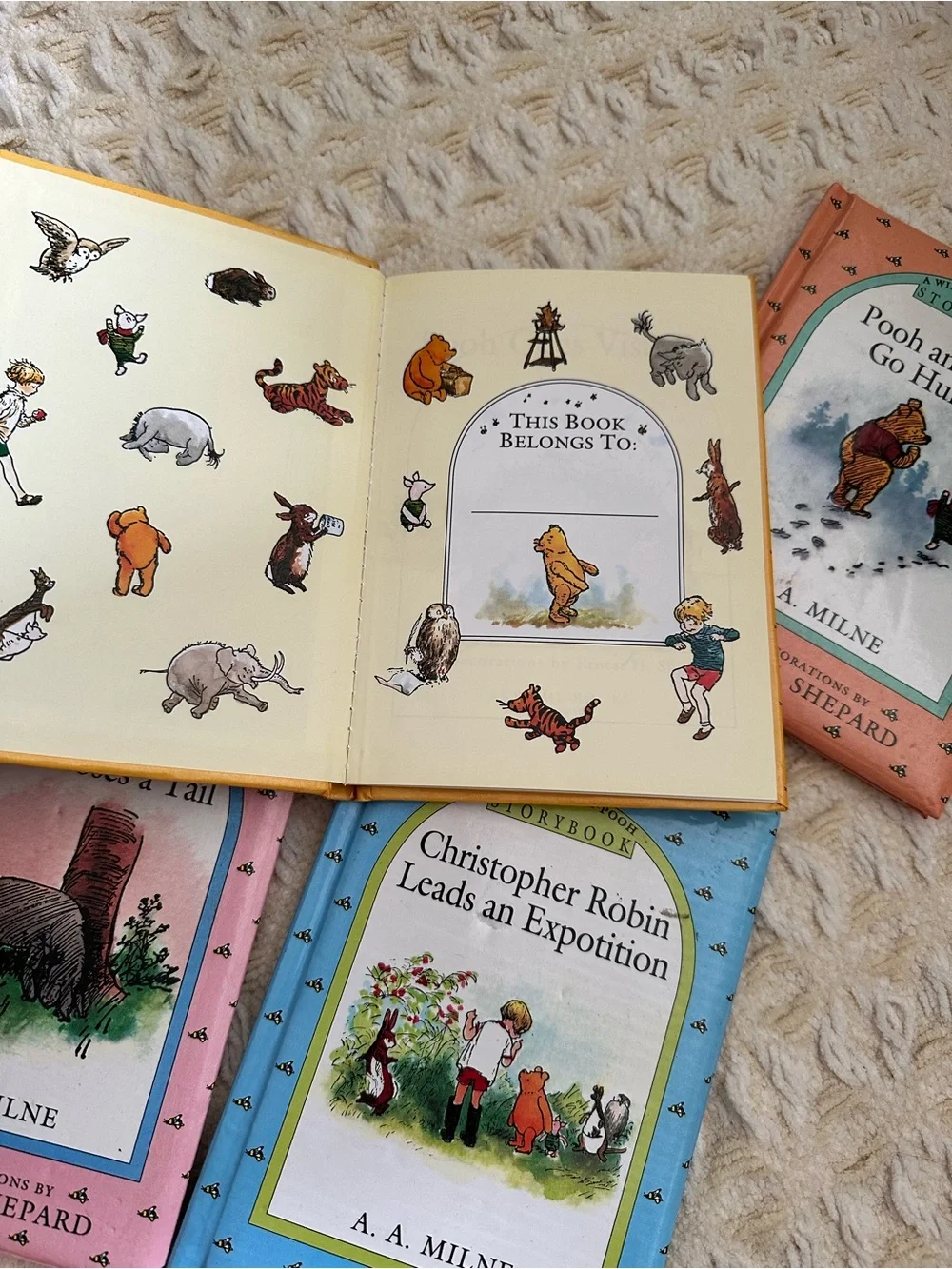 Winnie-the-Pooh Storybook Set - Yellow, Coral, Pink, Blue Covers